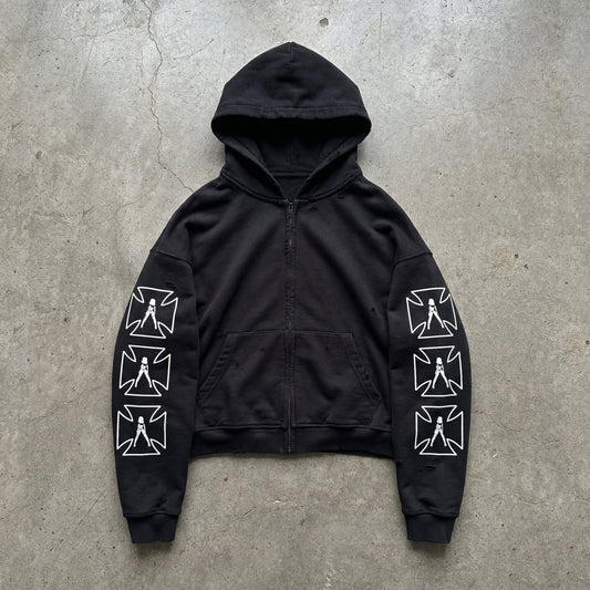 lady cross zip-up