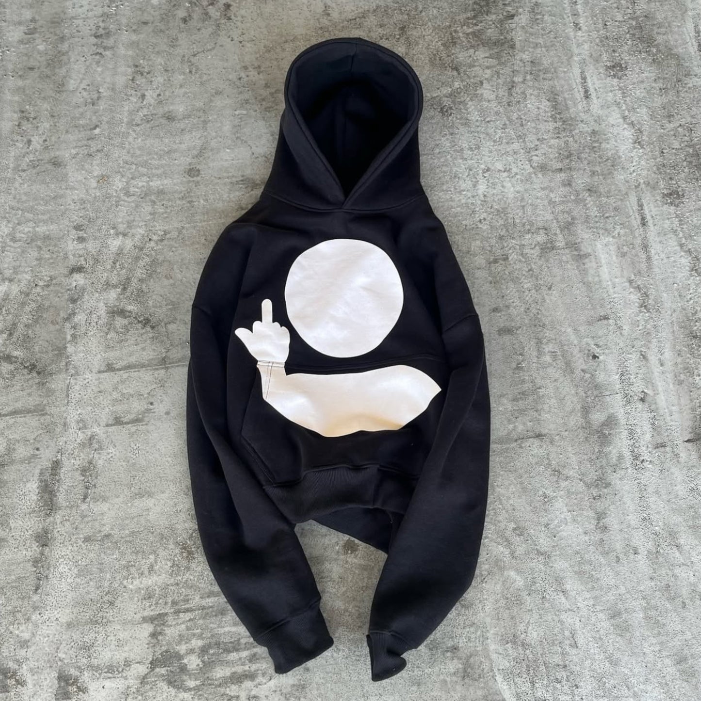 flip-off hoodie black