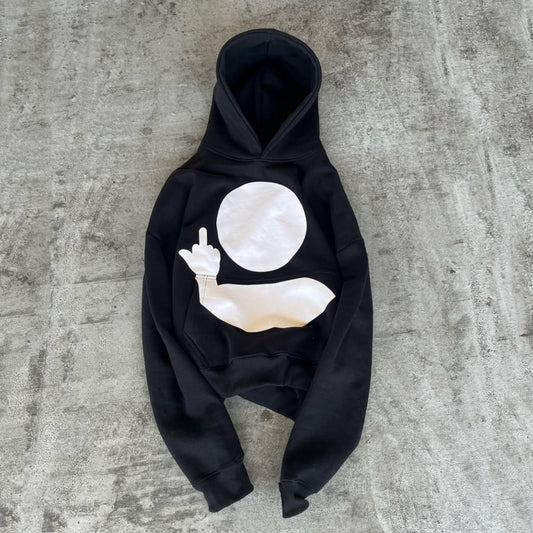 flip-off hoodie black